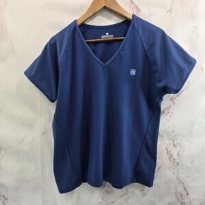 ROMFH Shirt XL 1214 SZ 4 Blue Dri Lite Active Equestrian Horse Riding